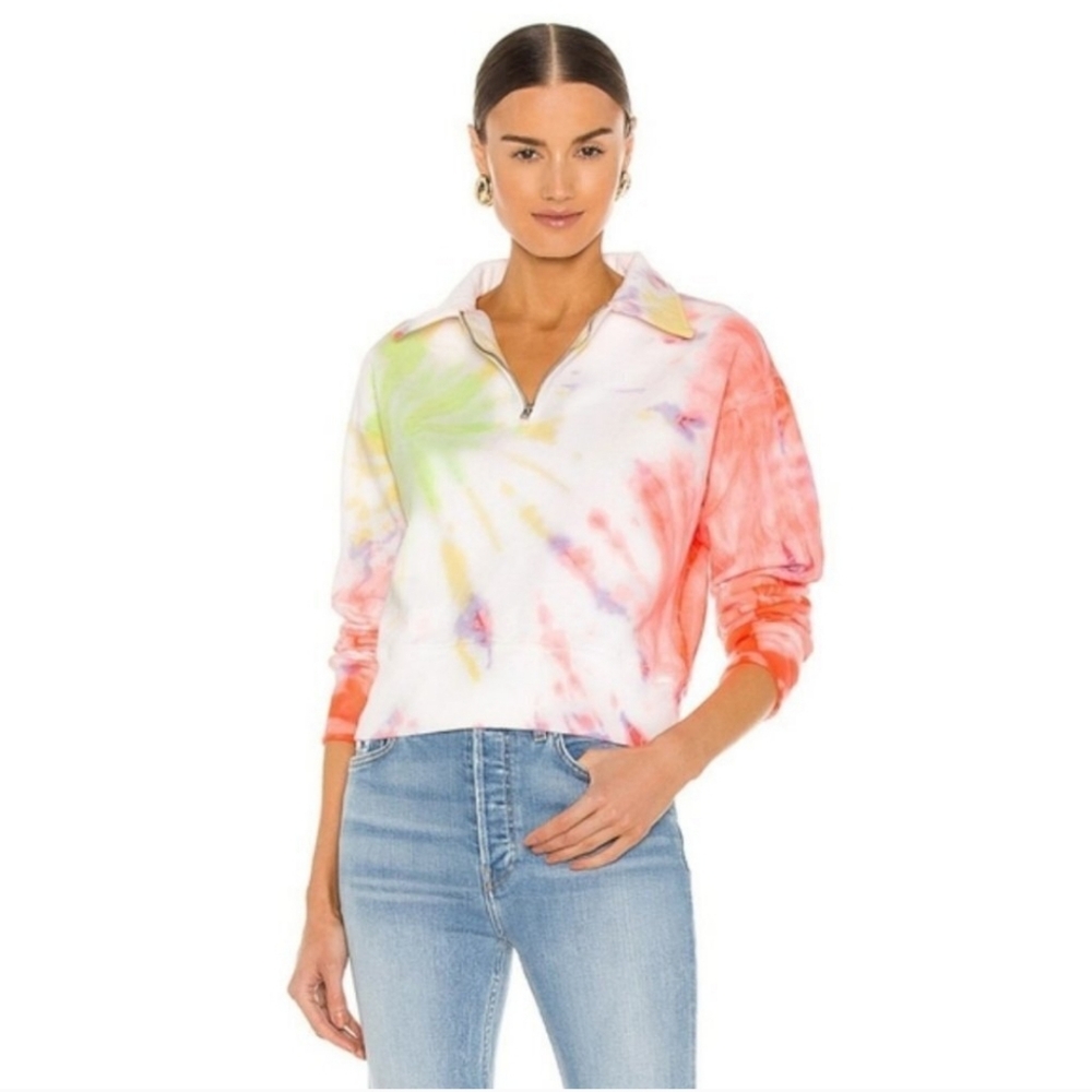 NWT Re/done Hanes Space Dye Half Zip